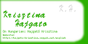 krisztina hajgato business card